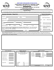 Open Public Records Act (OPRA) Request Form - West New York ...