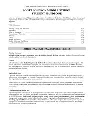 scott johnson middle school student handbook - McKinney ...