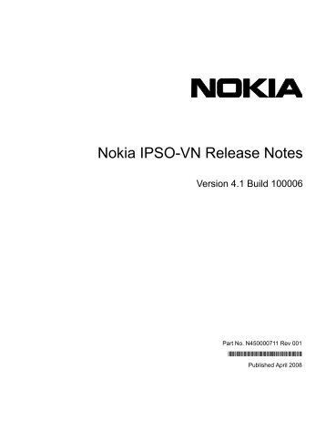 Nokia OEM Firewall MR1_Nokia IPSO-VN 4.1 ... - Check Point