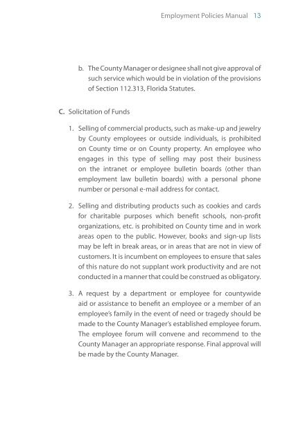 Employment Policies Manual - Lake County