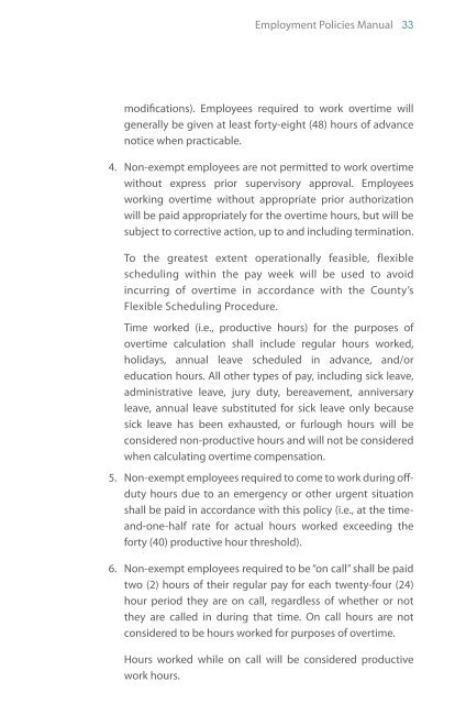 Employment Policies Manual - Lake County