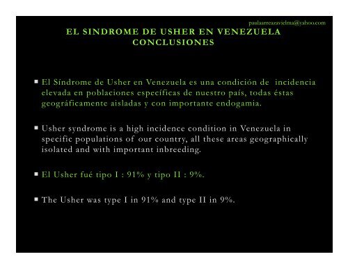 EL SINDROME DE USHER EN VENEZUELA - Deafblind International
