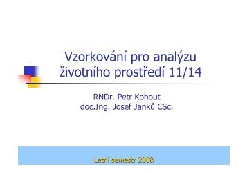 Úpravy vzorků v terénu (pevné, kapalné vzorky)