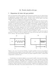 10. Teoria cinetica dei gas 1 Equazione di stato dei gas perfetti