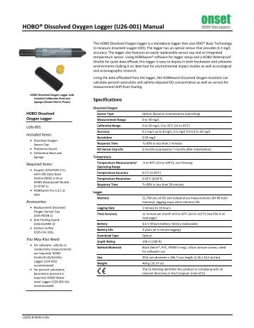 Manual HOBO U26-001 - Synotech Datenlogger