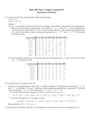 Math 306 Topics in Algebra, Spring 2013 Homework 8 Solutions