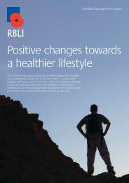 RBLI Condition Management Course Leaflet