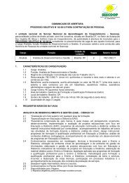COMUNICADO DE ABERTURA PROCESSO SELETIVO N ... - OCB