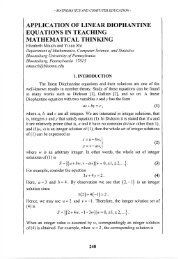 application of linear diophantine equations in teaching