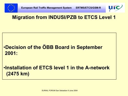 ERTMS/ETCS future train control