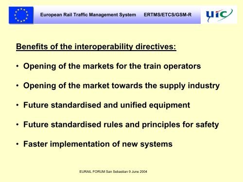 ERTMS/ETCS future train control