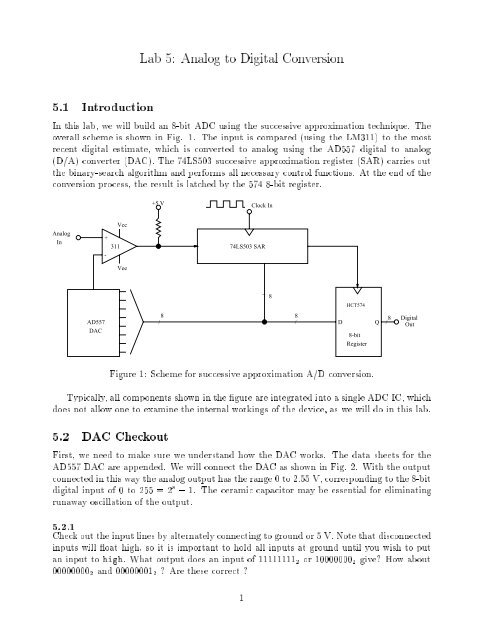 Lab 5: Analog to Digital Conversion 5.1 Introduction 5.2 DAC ...