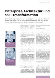 Enterprise-Architektur und SSC-Transformation - Lodestone ...