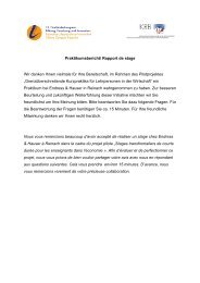 Praktikumsbericht/ Rapport de stage