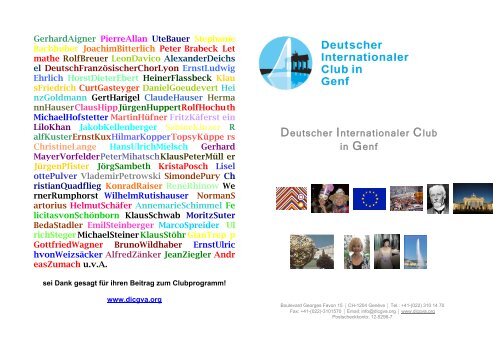 Info-Flyer [pdf, 2,0 - Deutscher Internationaler Club in Genf (DICG)