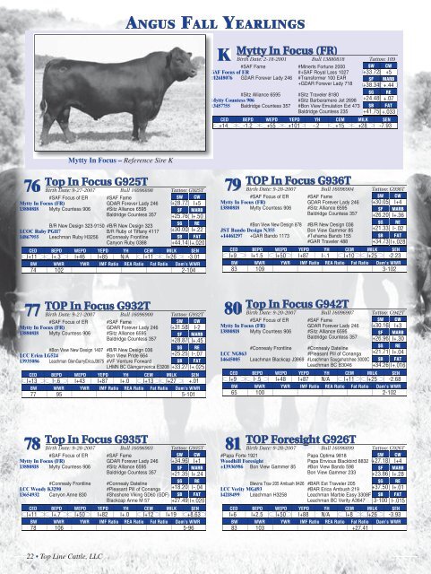 TOP LINE CATTLE, LLC. - Angus Journal