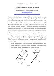 The Affine Equivalence of Cubic Polynomials (2003, pdf) - Mweb