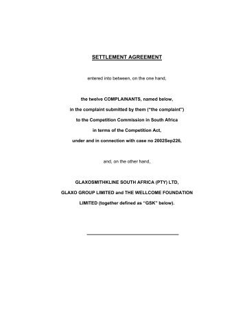 SETTLEMENT AGREEMENT