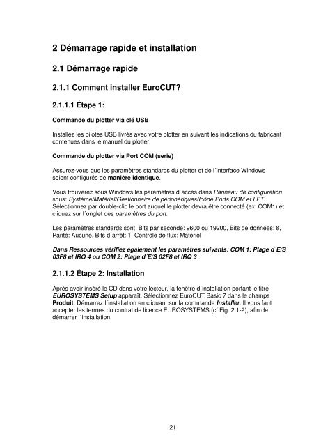 EuroCUT Basic 7 Manuel