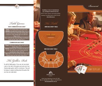 'how to play' Baccarat guide. - SKYCITY Darwin