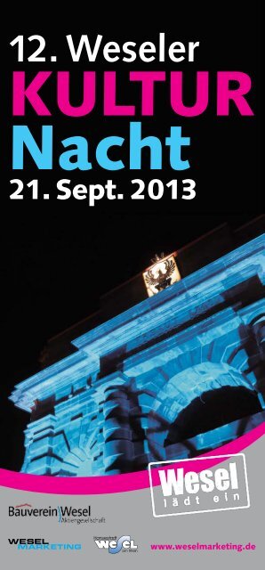 Programm der Weseler Kulturnacht WeselMarketing