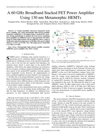 A 60 GHz Broadband Stacked FET Power Amplifier ... - IEEE Xplore