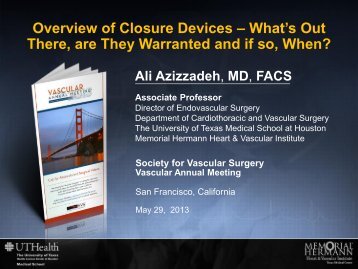 Overview of Closure Devices â What's Out There, are ... - VascularWeb