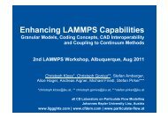 Enhancing LAMMPS Capabilities