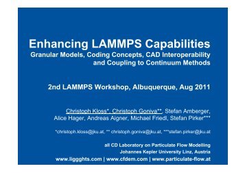 Enhancing LAMMPS Capabilities