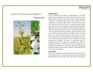 Guar Seed Seasonal Report - Karvy Comtrade