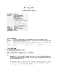 Curriculum vitae Ã©s publikÃ¡ciÃ³s lista - neurobio - PÃ©csi ...