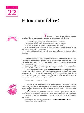 22. Estou com febre? - Fisica.net