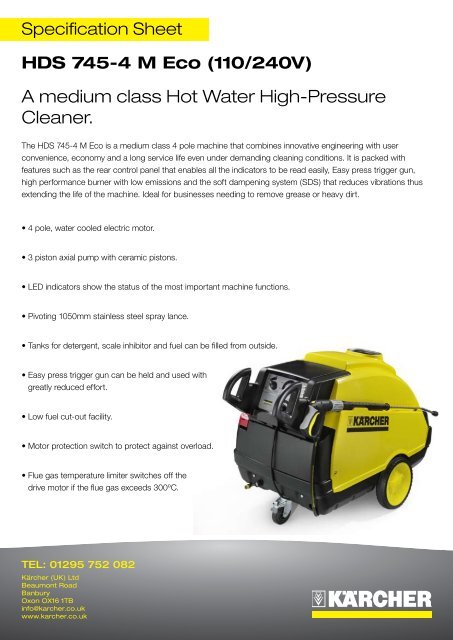 Karcher hot water pressure cleaner outlet