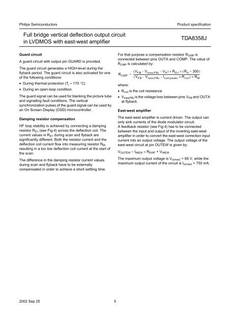 TDA8358J Full bridge vertical deflection output circuit in ... - Laro