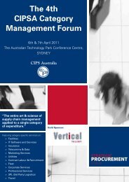 The 4th CIPSA Category Management Forum STRATEGIC