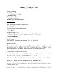 THOMAS J. CHEMMANUR (Tom) Curriculum Vitae Finance ...