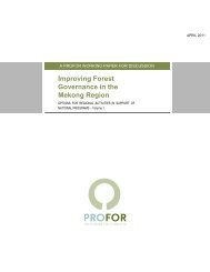 Improving Forest Governance in the Mekong Region - PROFOR