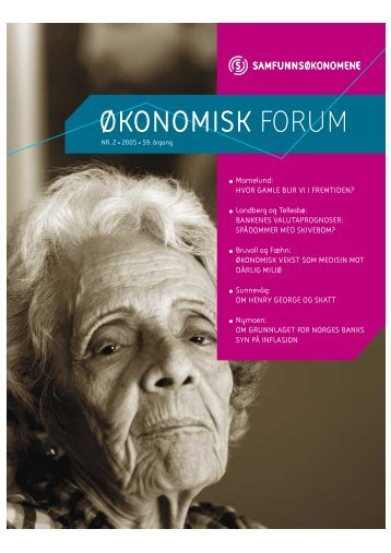 Oko.forum nr 2-05 - SamfunnsÃ¸konomene