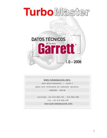 CatÃ¡logo datos tcnicos 2006 - TurboMaster