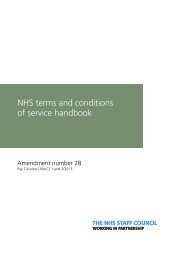 NHS terms and conditions of service handbook - NHS Employers