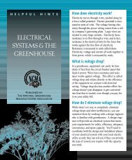 ELECTRICAL SYSTEMS & THE GREENHOUSE