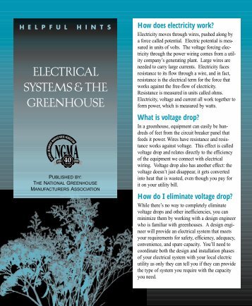 ELECTRICAL SYSTEMS & THE GREENHOUSE