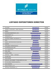 LISTADO EXPOSITORES - Feria de Zaragoza