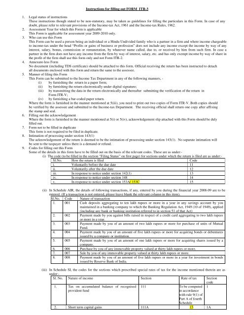 ITR-3 INDIAN INCOME TAX RETURN - TaxGuru