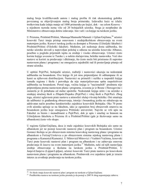 Kosovske neveÄinske zajednice u sistemima osnovnog i ... - OSCE