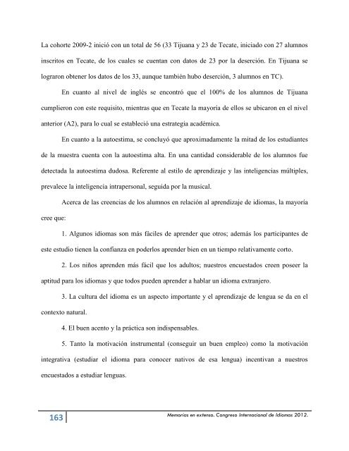 Memorias Congreso - Facultad de Idiomas Ensenada - Universidad ...