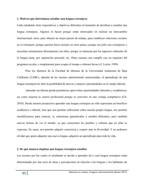 Memorias Congreso - Facultad de Idiomas Ensenada - Universidad ...