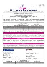 City Union Bank limited - Edelweiss