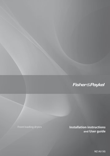 Installation instructions and User guide - Fisher & Paykel