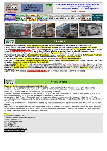 TPP-Domenech - Empresas Autobuses Líneas